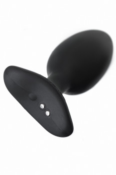 Черная анальная втулка Lovense Hush 2 (M) - 13,5 см.