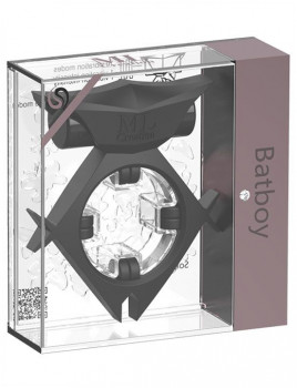 Черное эрекционное виброкольцо Batboy Ring