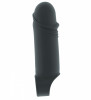 Серая удлиняющая насадка Stretchy Thick Penis Extension No.35 - 15,2 см.