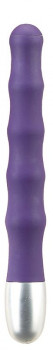Фиолетовый вибромассажер волнистой формы Smooth Vibe - 17,8 см.