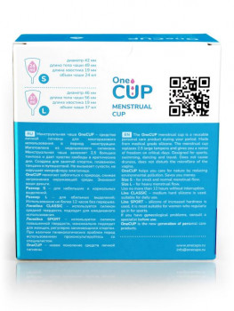 Прозрачная менструальная чаша OneCup Sport - размер S