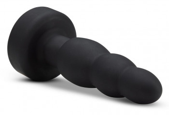 Черный анальный вибратор Propel Plug - 14,6 см.