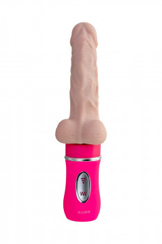 Реалистичный вибратор Ailighter Telescopic Lover с пультом ДУ - 27,1 см.