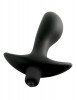 Чёрная анальная вибропробка с широким основанием Vibrating Perfect Plug - 12,5 см.