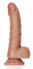 Телесный фаллоимитатор Curved Realistic Dildo Balls Suction Cup 6 - 15,5 см.
