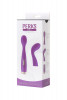 Фиолетовый вибратор Le Stelle Perks Series EX-1 с 2 сменными насадками