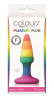 Разноцветная мини-пробка Colours Pride Edition Pleasure Plug Mini - 8,9 см.