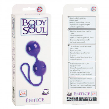 Фиолетовые вагинальные шарики Body&Soul Entice