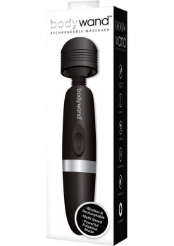 Чёрный вибратор BodyWand Rechargeable Massager