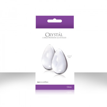 Большие прозрачные стеклянные вагинальные шарики Crystal Kegel Eggs