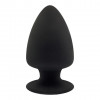 Черная анальная втулка Silexd Plug Model 1 L - 13 см.