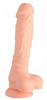 Телесный реалистичный фаллоимитатор Dual Density Silicone Dildo - 18,5 см.