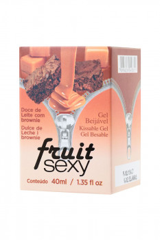 Массажное масло Fruit Sexy с ароматом сладкого брауни и разогревающим эффектом - 40 мл.