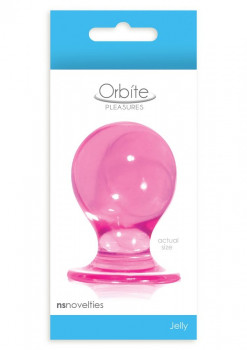 Большая розовая анальная пробка Orbite - 6,8 см.