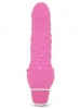 Розовый вибратор с широким основанием Purrfect Silicone Classic Mini - 13 см.