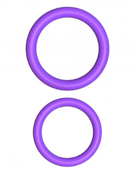 Набор из двух фиолетовых эрекцонных колец Max Width Silicone Rings