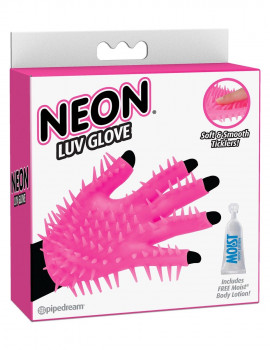 Розовая перчатка для мастурбации Luv Glove