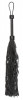 Черная многохвостая плетеная плеть Leather Suede Barbed Wired Flogger - 76 см.