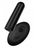 Черная перезаряжаемая вибропуля с пультом ДУ RealStick Caliber