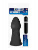 Большая чёрная вибропробка Menzstuff Vibrating Buttcrasher Coned - 20 см.