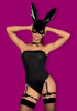 Эффектный комплект зайки с ушками Bunny, черный