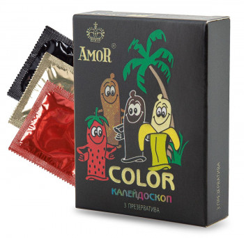 Цветные ароматизированные презервативы Amor Color 