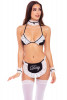 Комплект горничной из 6 предметов At Your Service Maid Set, черный с белым