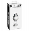 Стеклянный анальный стимулятор Icicles №25 - 9,5 см.