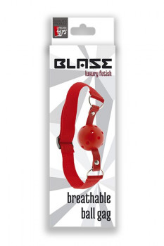 Красный кляп-шар с отверстиями Blaze Breathable Ball Gag