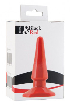 Красная анальная втулка Black&Red - 10 см.