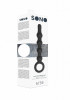 Чёрный анальный стимулятор No.59 Dildo With Metal Ring - 22,5 см.
