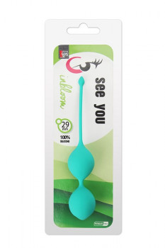 Зеленые вагинальные шарики See You IN Bloom Duo Balls 29MM