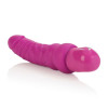 Розовый вибратор Power Stud Curvy Dongs - 17,3 см.
