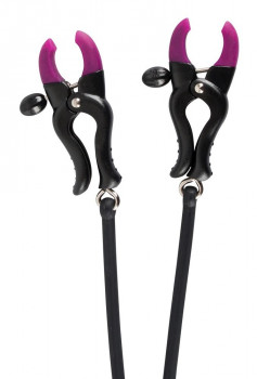 Эрекционное кольцо с зажимами на соски Cock Ring & Clamps