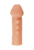 Телесная закрытая насадка с шишечками Cock Sleeve 008 Size M - 15,6 см.