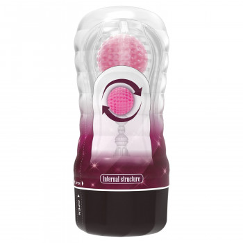 Прозрачный текстурированный мастурбатор Vacuum Cup Masturbator Black Hole