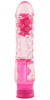 Розовый вибратор Pleaser с шишечками - 16,2 см.