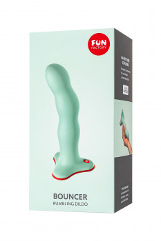 Зеленый фигурный фаллоимитатор Stubs Bouncer - 18,5 см.