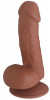 Коричневый фаллоимитатор Seducer Ballsy Stud - 16,5 см.