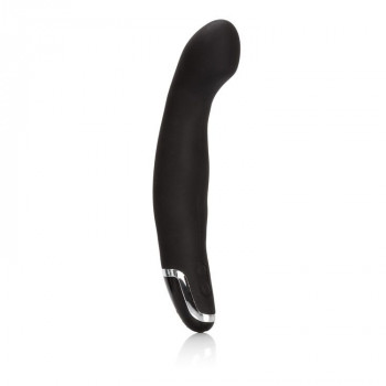 Чёрный стимулятор простаты с вибрацией Dr. Joel Silicone Smooth P - 16 см.