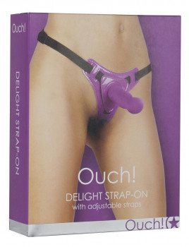 Фиолетовый страпон Delight Purple Ouch! - 12,7 см.