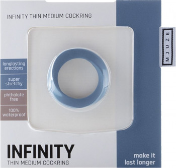 Синее эрекционное кольцо Infinity Thin Medium