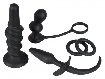 Набор чёрных стимуляторов для анальных удовольствий Rebel Anal Set