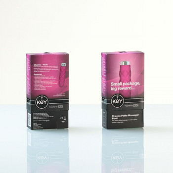 Розовый текстурированный вибромассажер Charms Plush Raspberry Pink