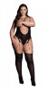 Эффектный боди-комбинезон Elara Vii Bodystocking with Open Cups, черный