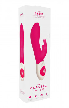 Розовый вибратор с клиторальным зайчиком The Classic Rabbit - 22 см.
