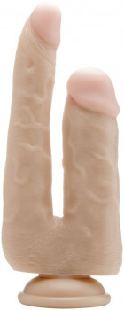 Телесный анально-вагинальный фаллоимитатор Realistic Double Cock 9 Inch - 23 см.