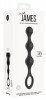 Черная насадка на пенис для двойной стимуляции James - 21 см.