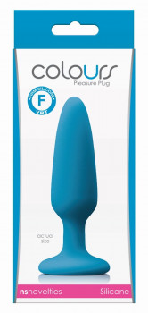 Голубая анальная мини-пробка Small Plug - 11,5 см.