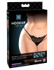 Черные трусики Remote Lace Peek-a-Boo XL-Xxl с вибрацией и анальным стимулятором, черный